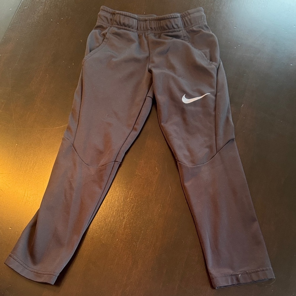 Nike Kids Charcoal Joggers with White Swoosh